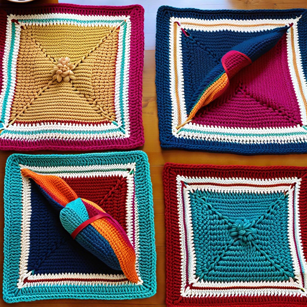 reversible tunisian crochet placemats