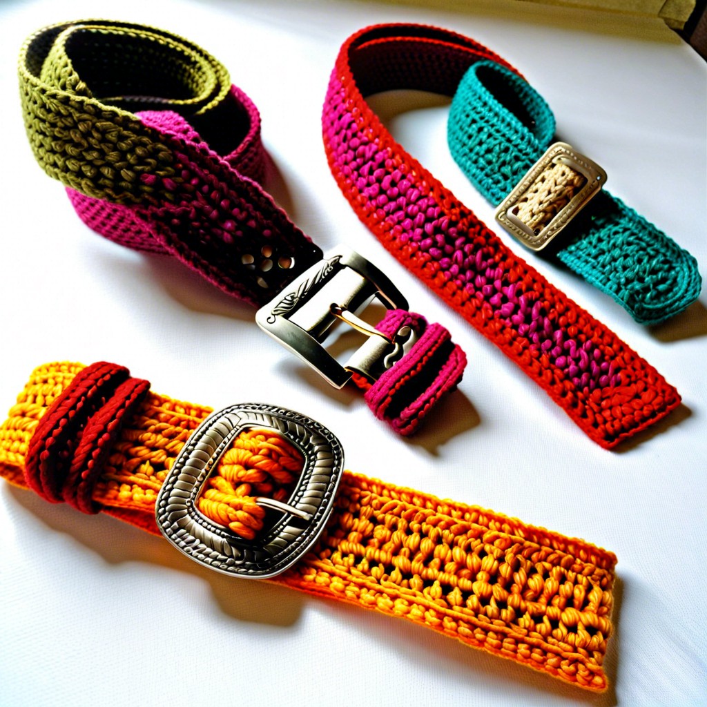 stylish slip stitch crochet belts