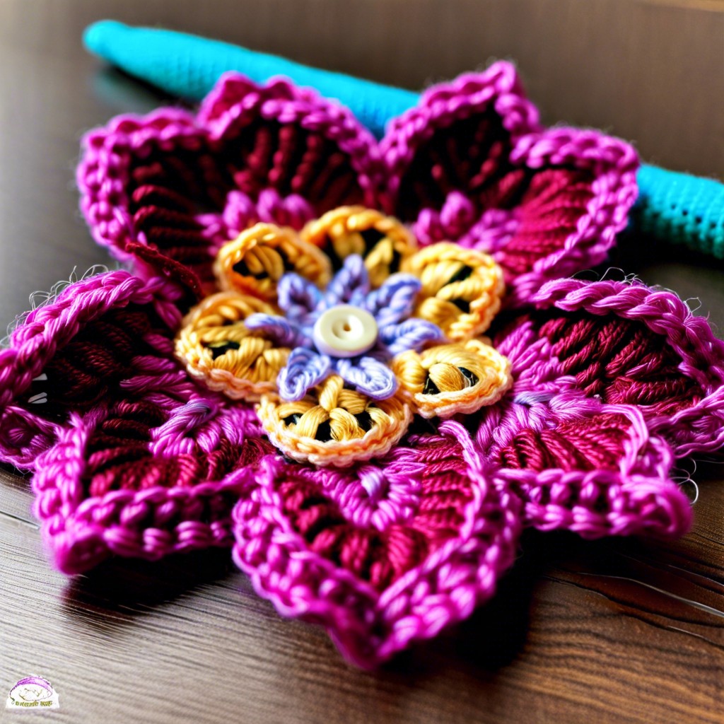 use of increase stitches in creating crochet flower petals