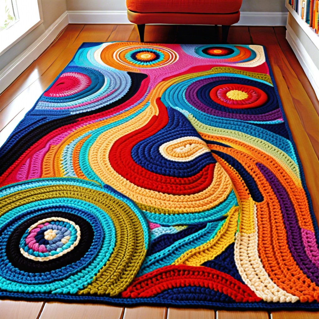 abstract art rug