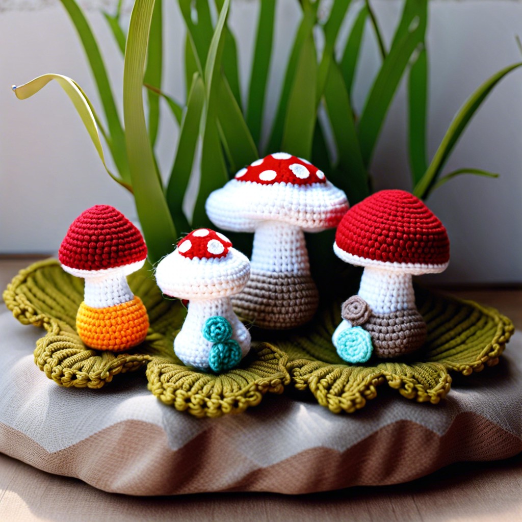 amigurumi mushroom figures
