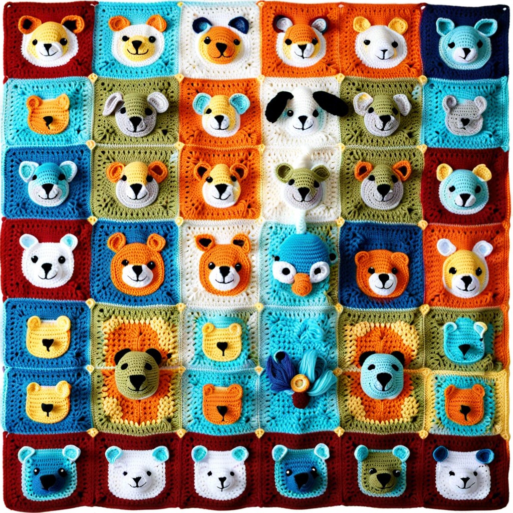 animal motif squares