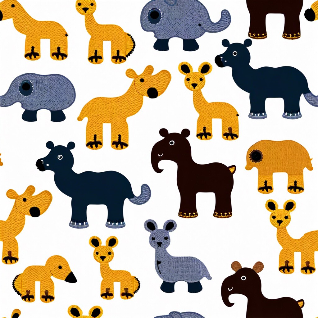 animal silhouettes on baby clothes