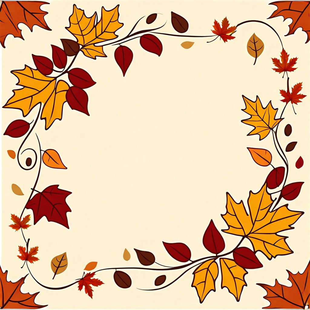 autumn leaves swirl table runner
