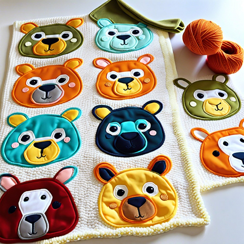 baby blankets with animal appliques