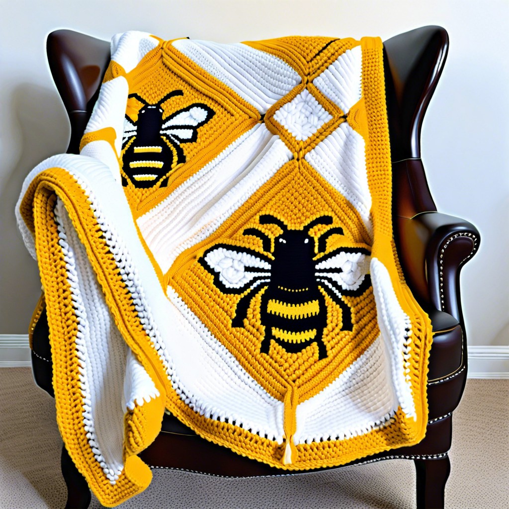 bee patterned throw blanket