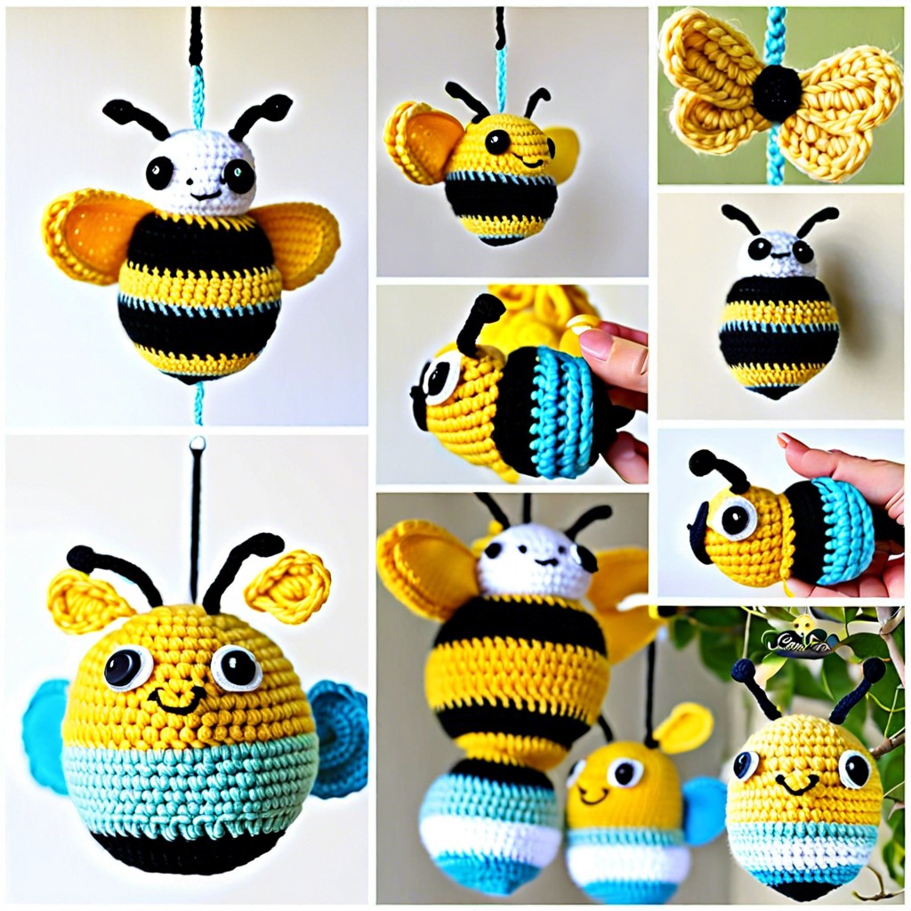bee themed baby mobile