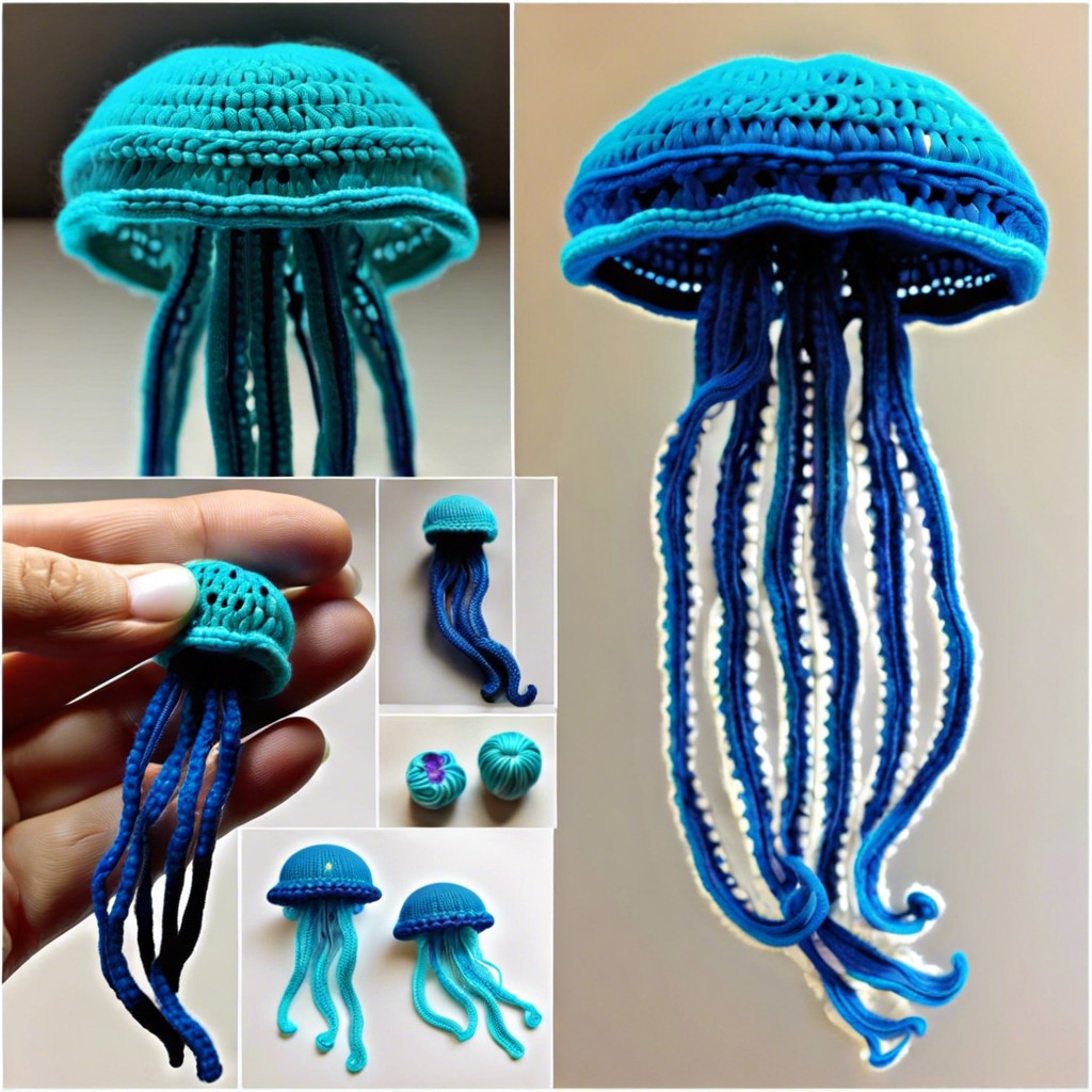 bioluminescent blue jellyfish