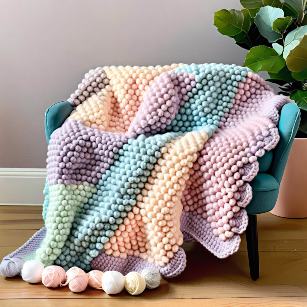 bobble stitch blankets