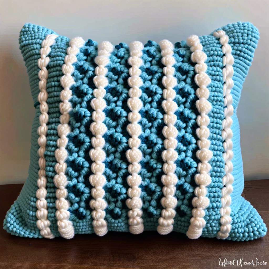 bobble stitch pillow covers