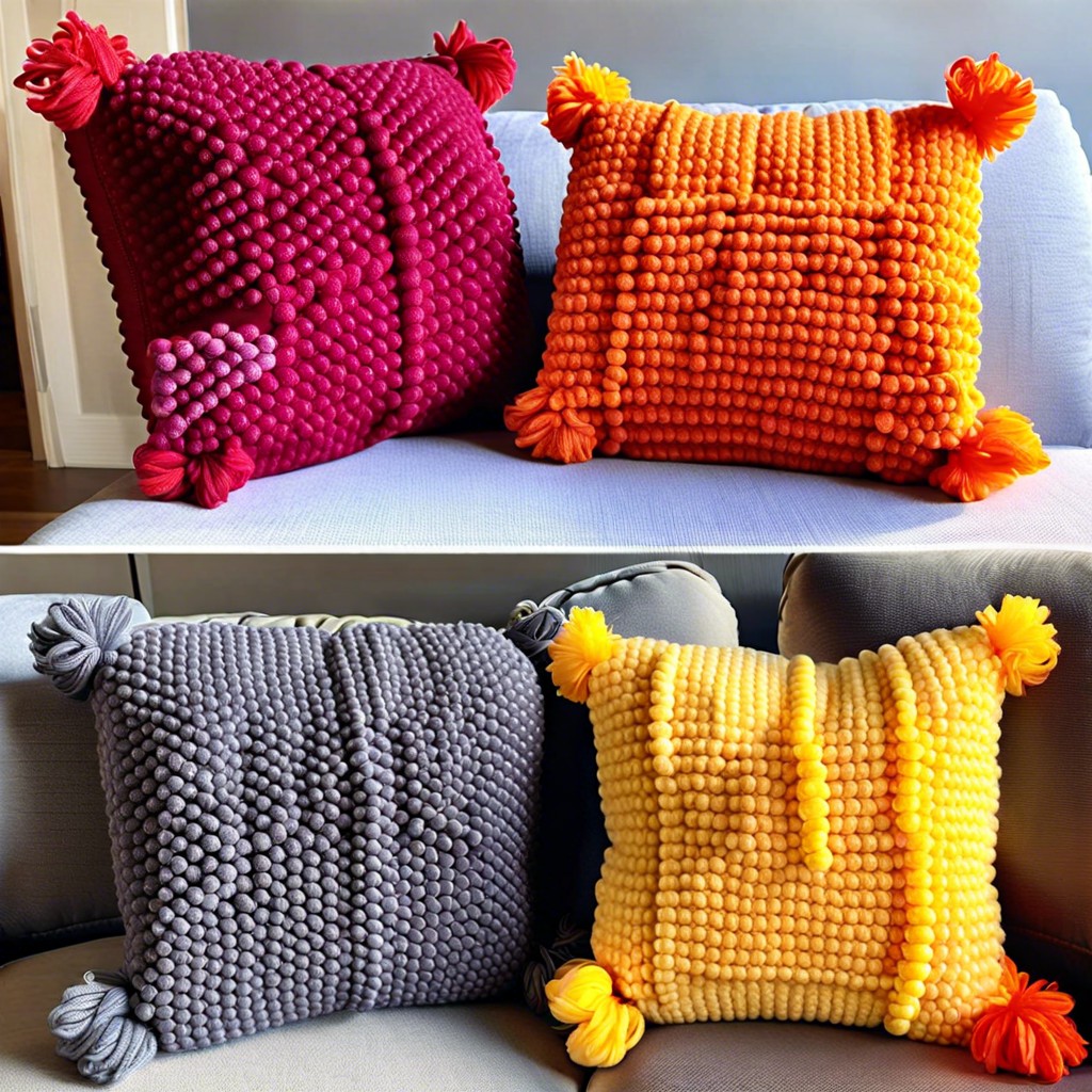 bobble stitch pillow sleeves