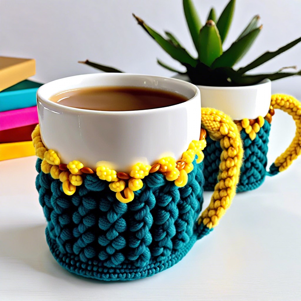 bobble stitch sleeve for mugs