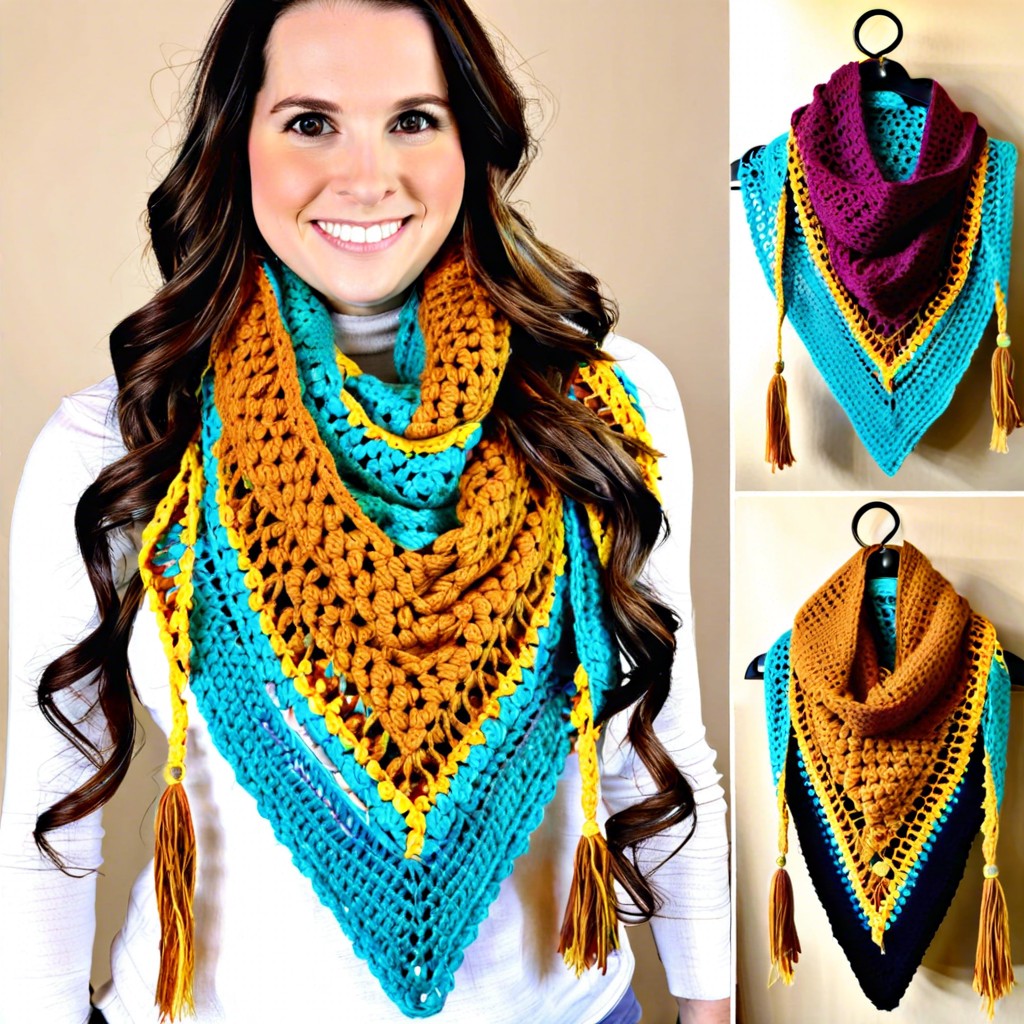 bohemian triangle scarf crochet pattern