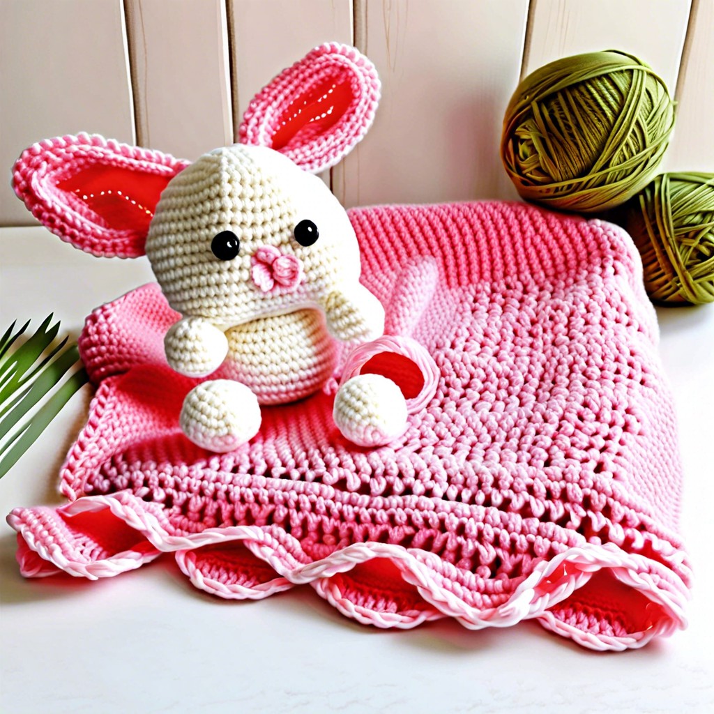 bunny shaped baby blanket