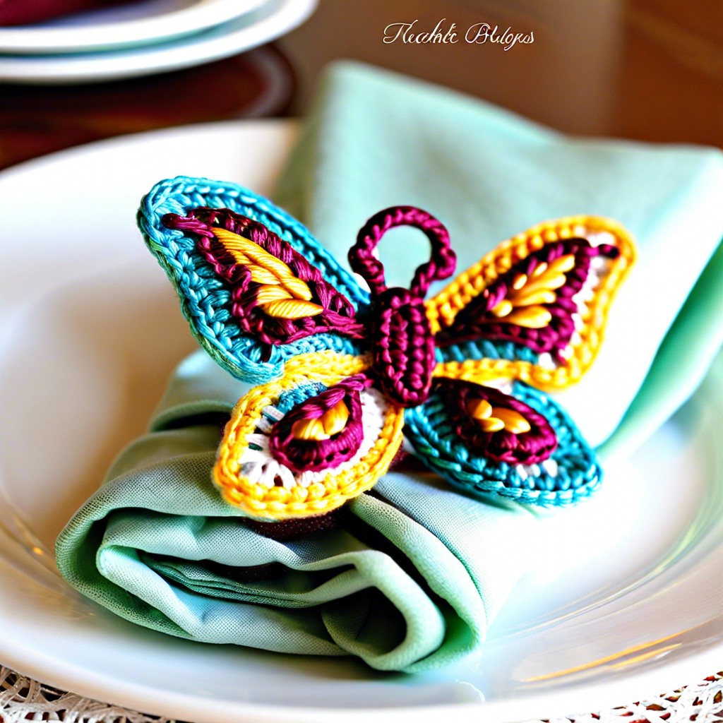 butterfly napkin rings