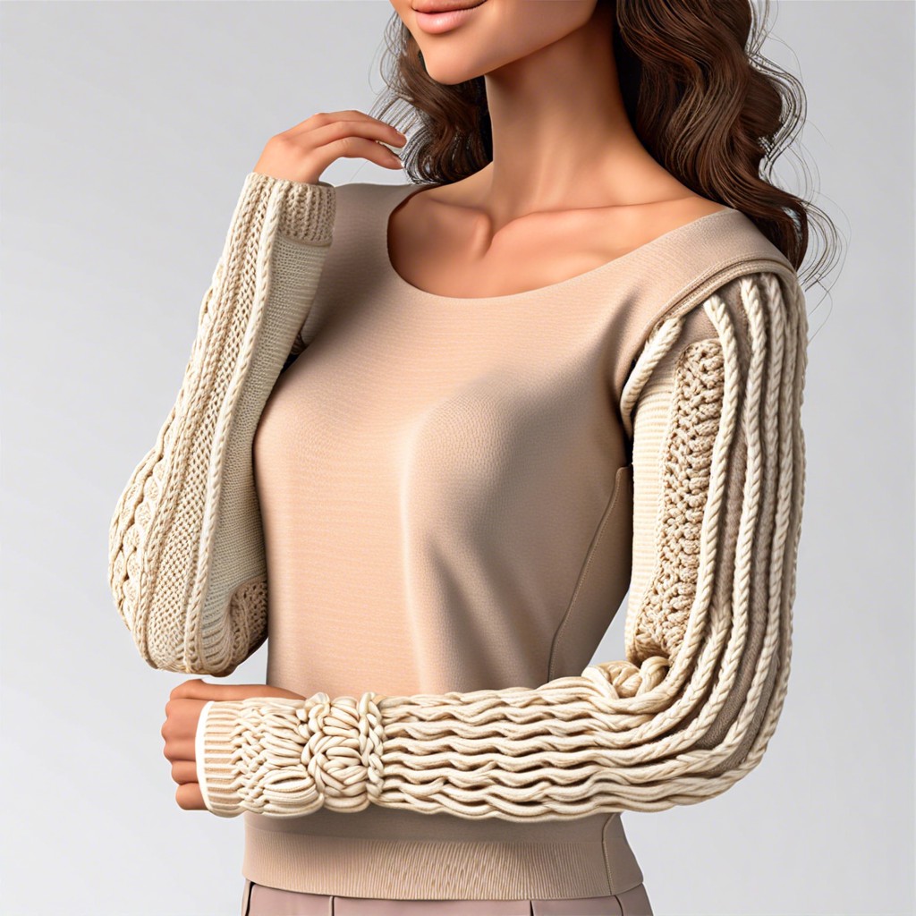 cable knit look sleeves