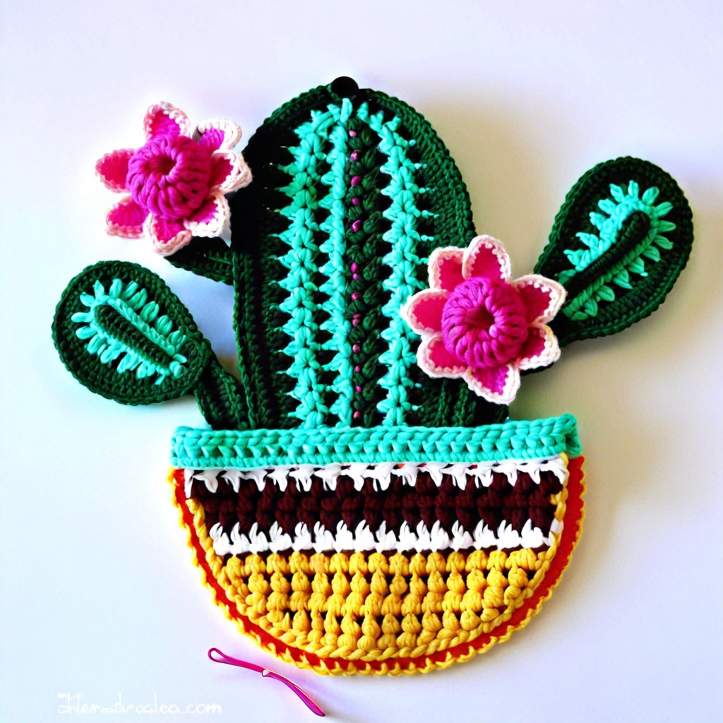 cactus shape potholder