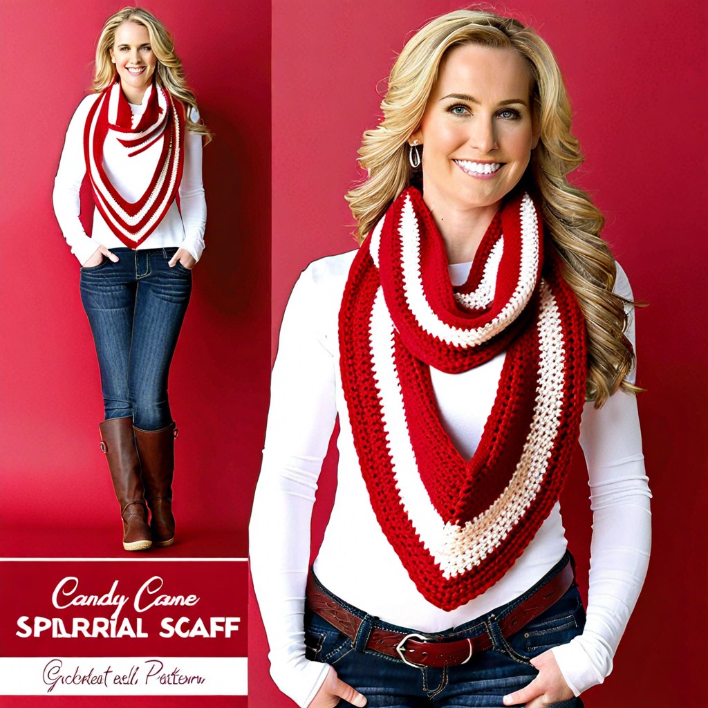 candy cane spiral scarf