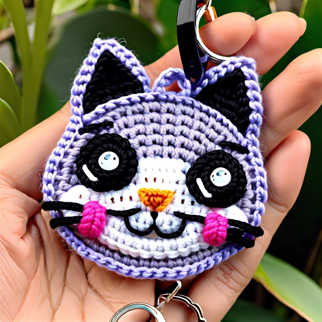 cat facial expression keychains