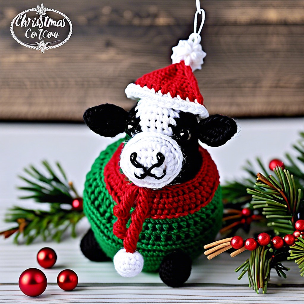 christmas cow ornament