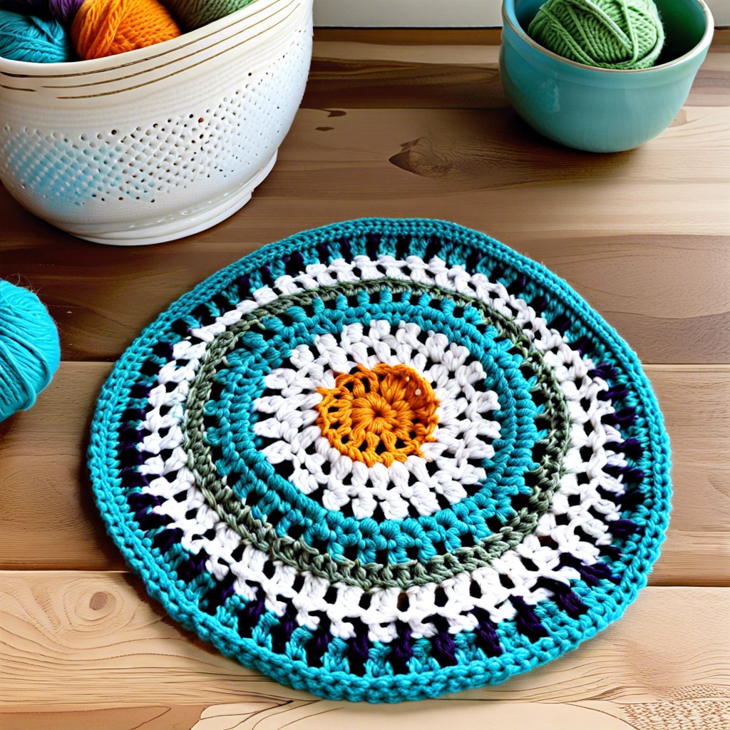 circular crochet dishcloth