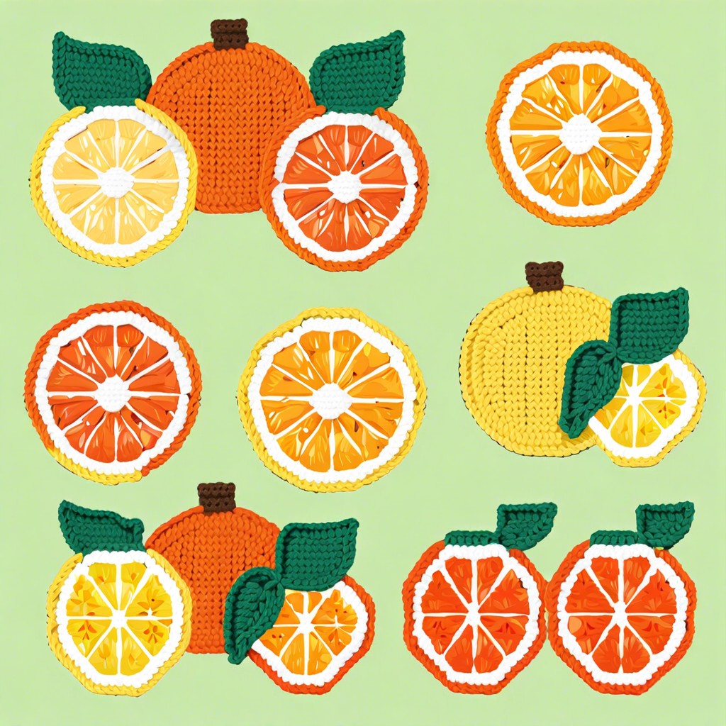 citrus fruit coasters