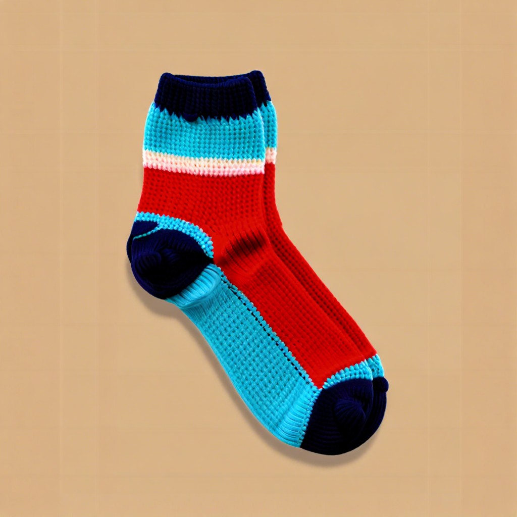 color block cuffed socks