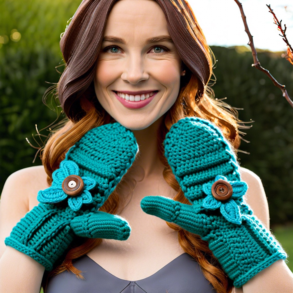 convertible mittens with a fold over flap