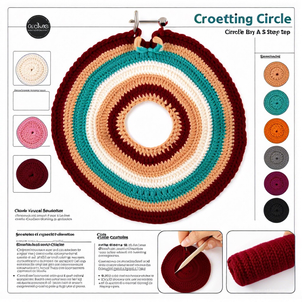 creating a circle step by step photos for crocheting in the round