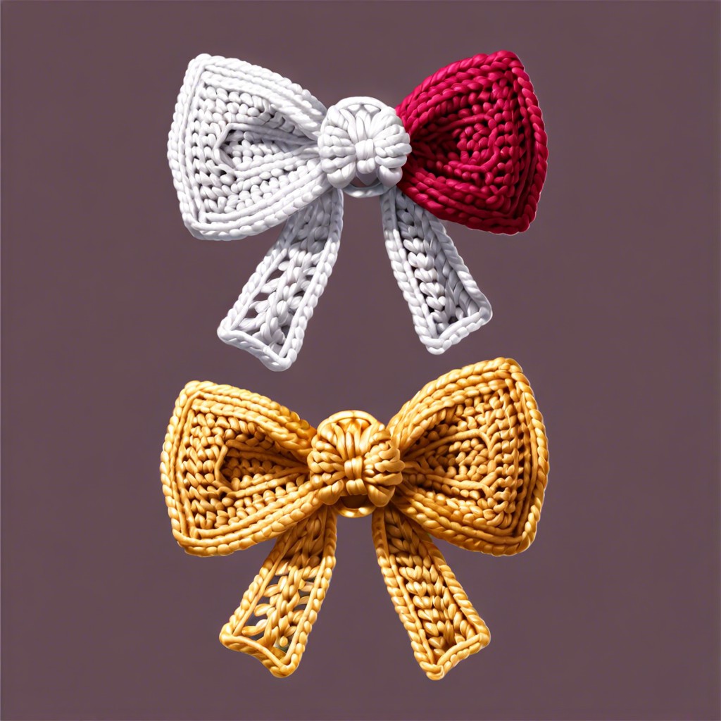crochet bow earrings