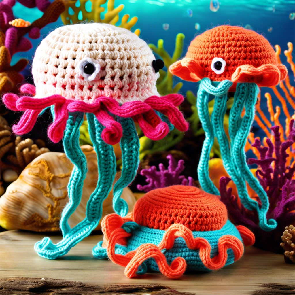 crochet coral reef jellyfish