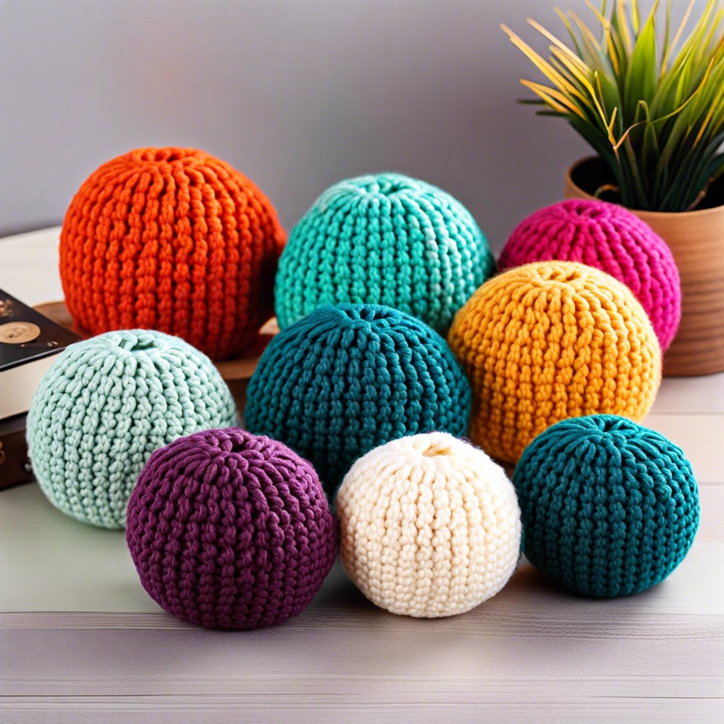crochet nesting balls in different sizes