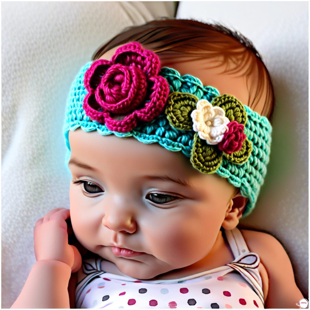 crochet rose headband for babies