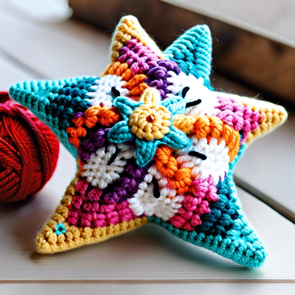crochet star baby rattle