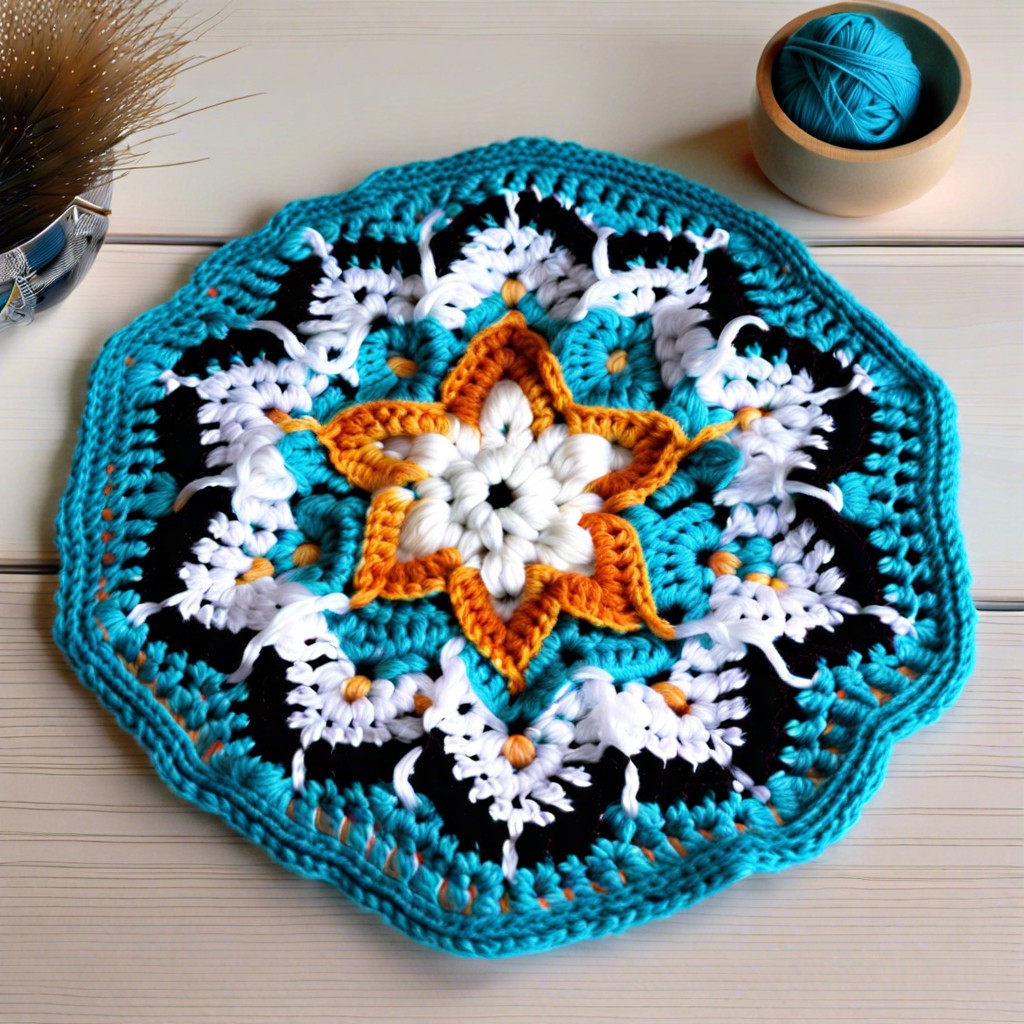 crochet star table mats