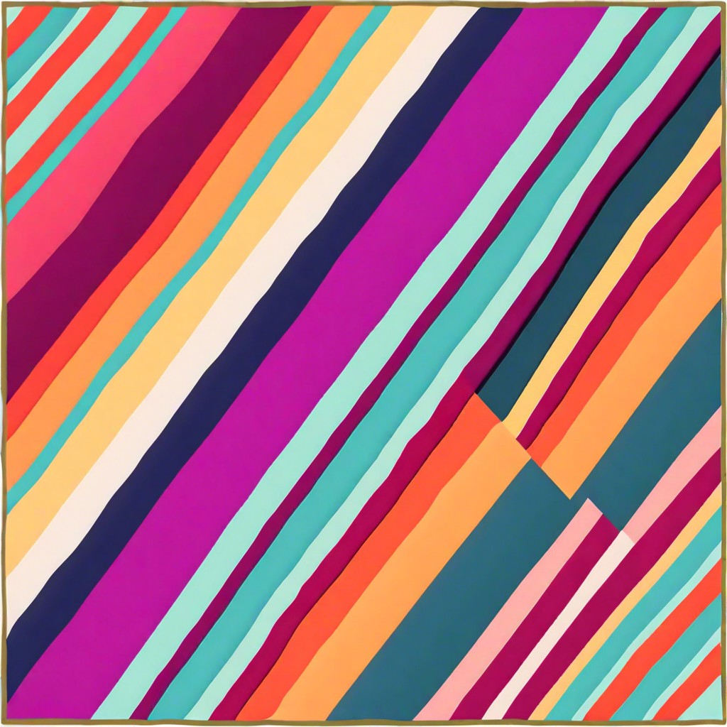 diagonal stripe blanket