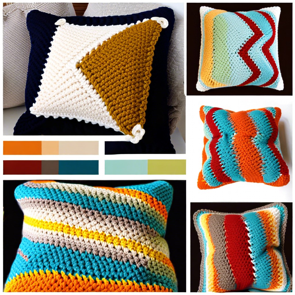 diagonal stripes cushion cover