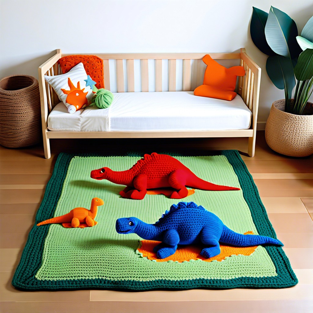 dino themed nursery rug