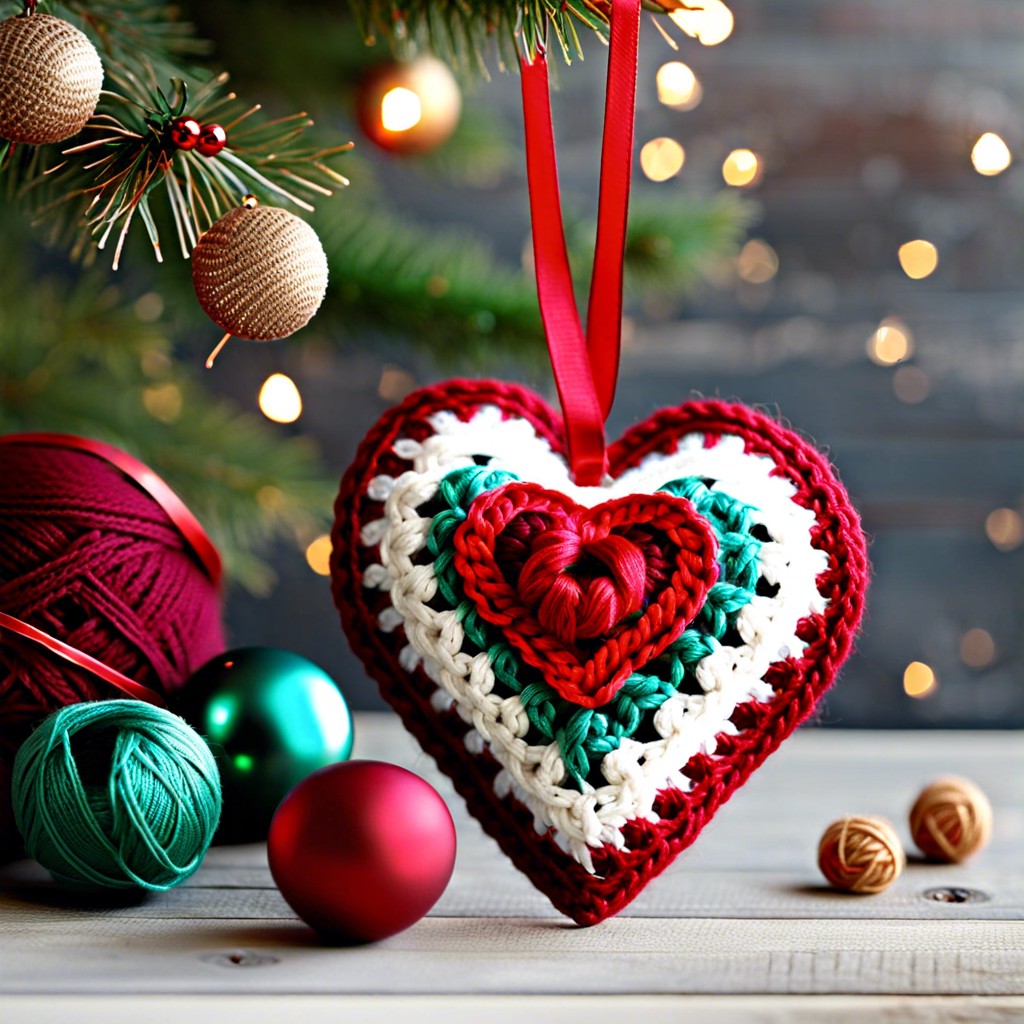 festive heart ornament