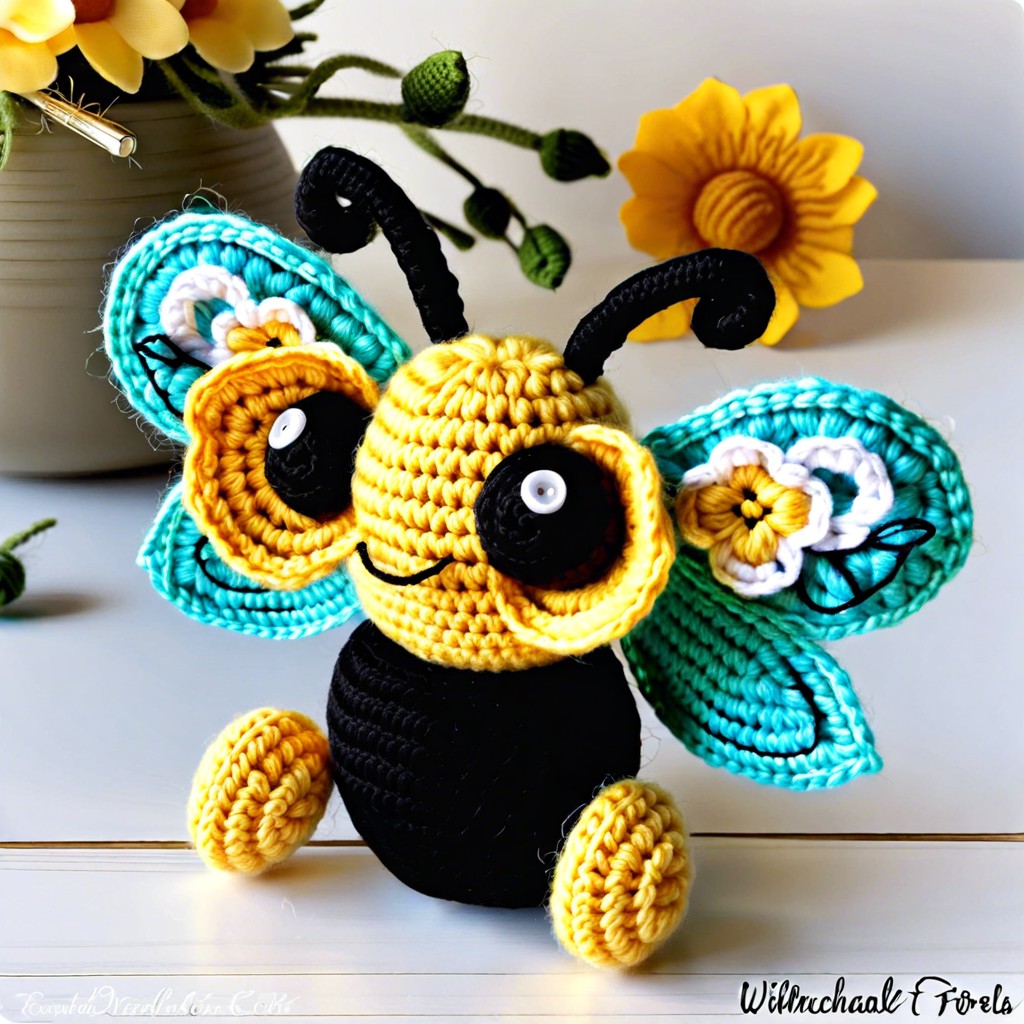 floral bee with detachable wings