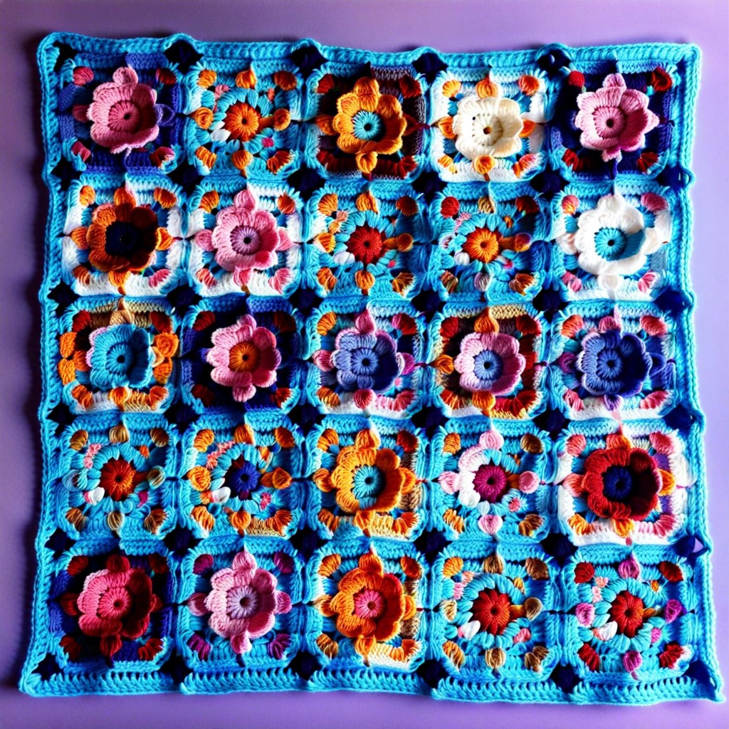 floral granny squares