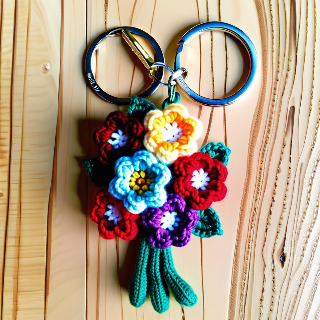 flower bouquet keychain