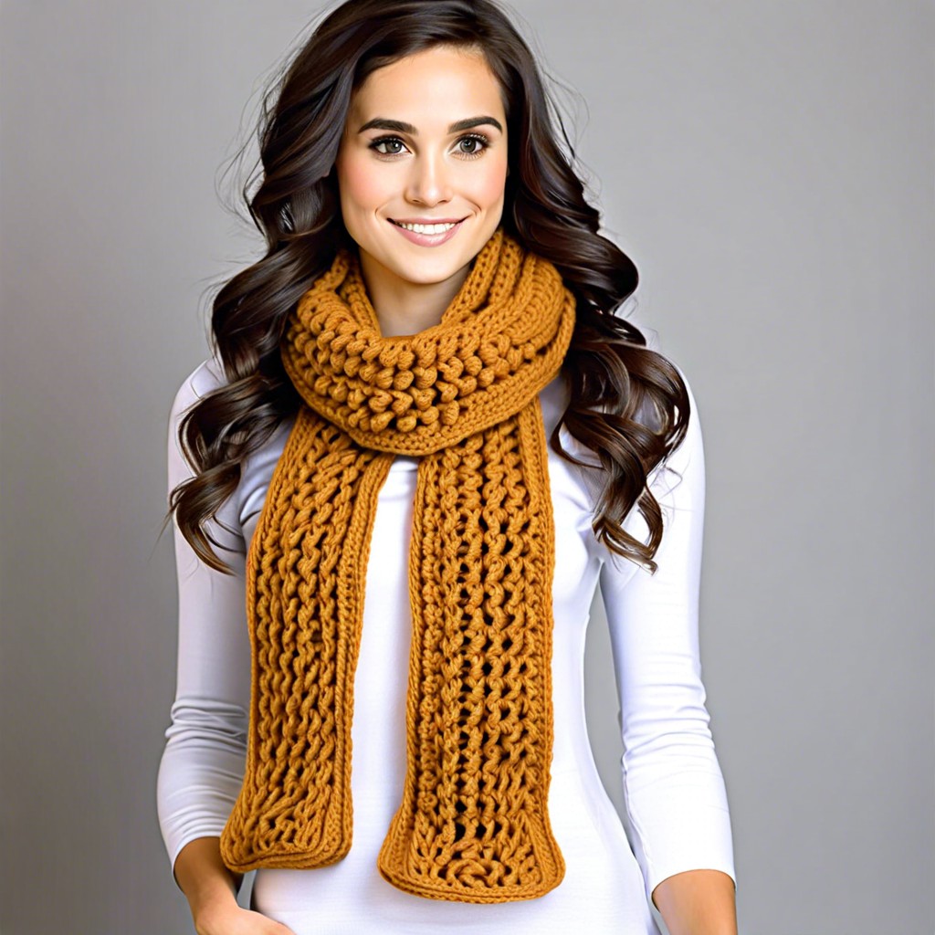 front loop only scarf