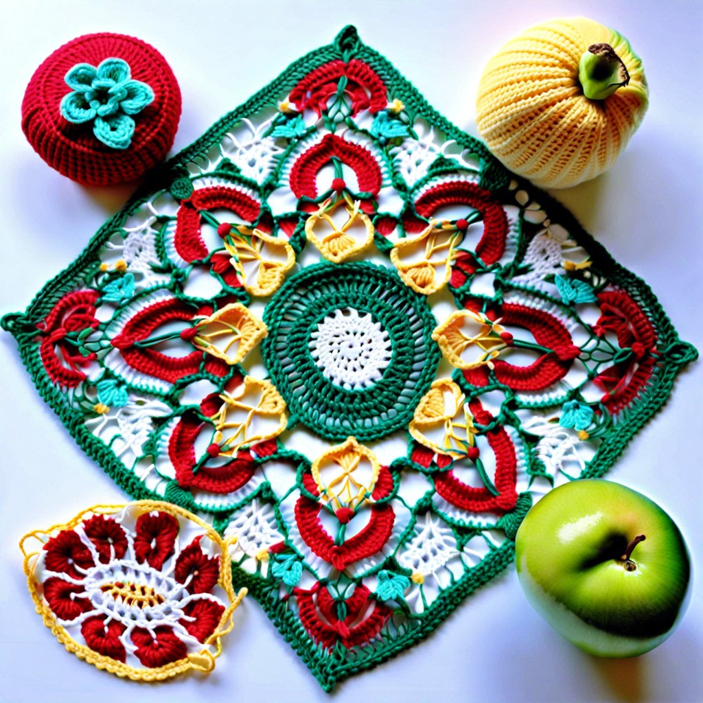 fruit motifs summer doily series