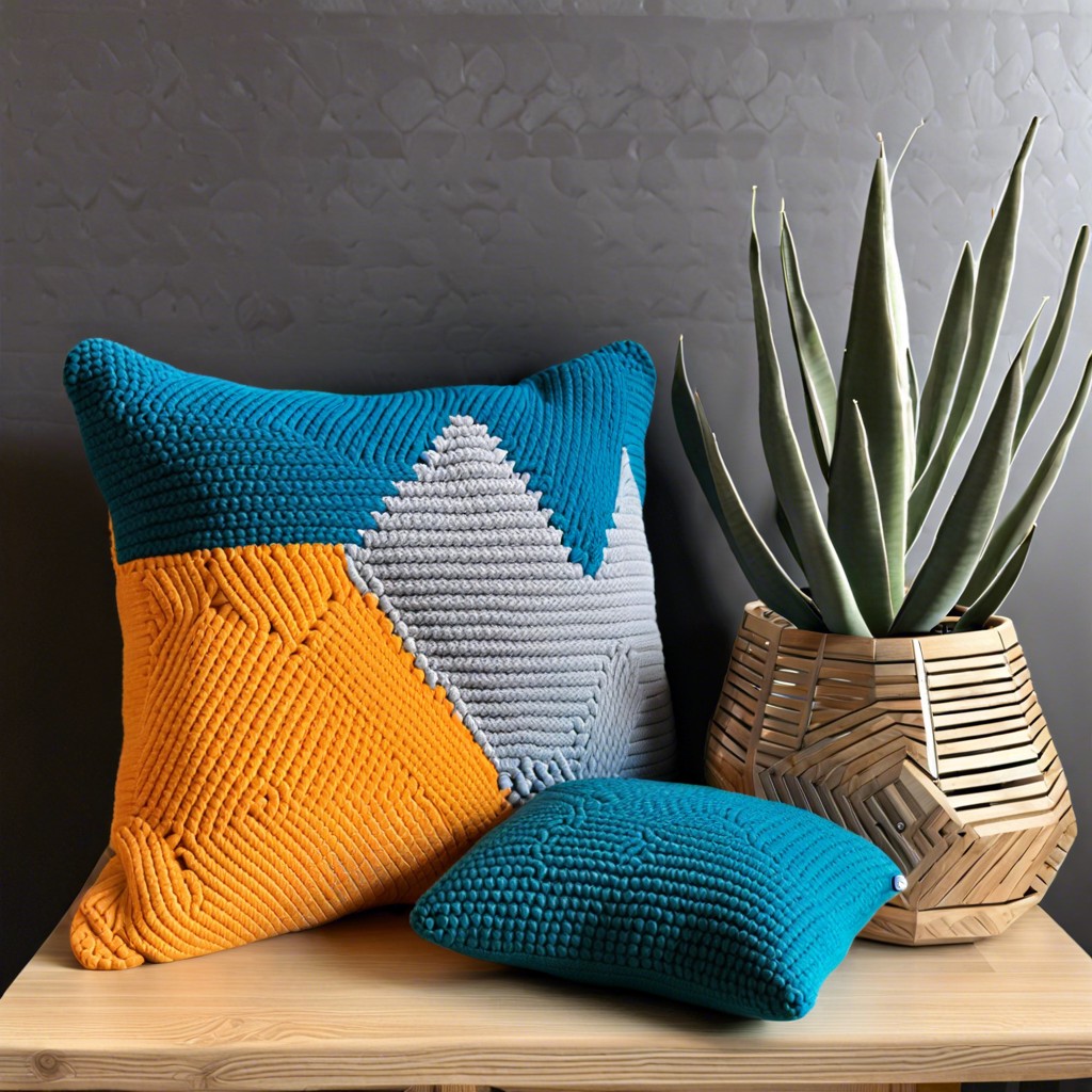geometric patterns on pillows