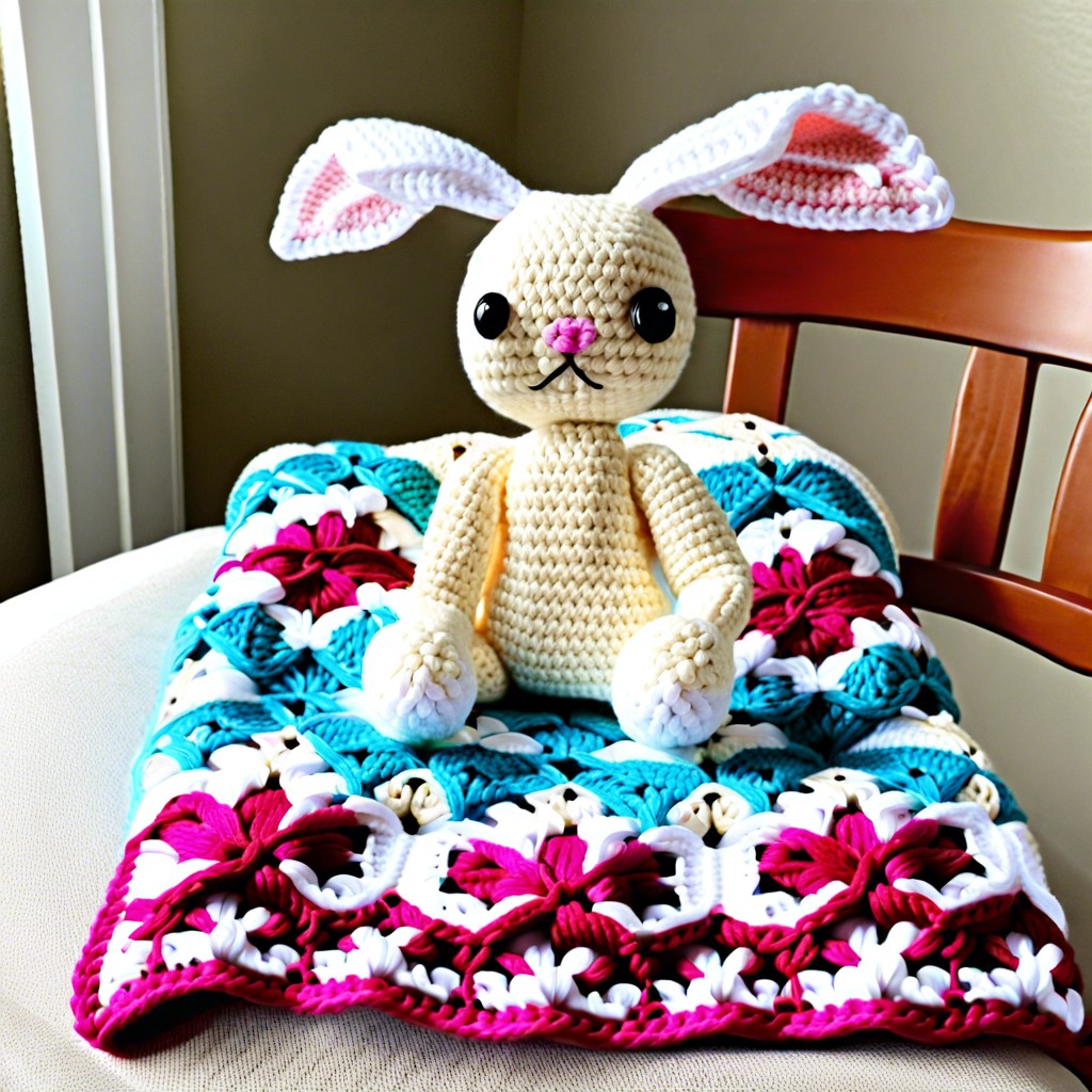 granny square bunny blanket