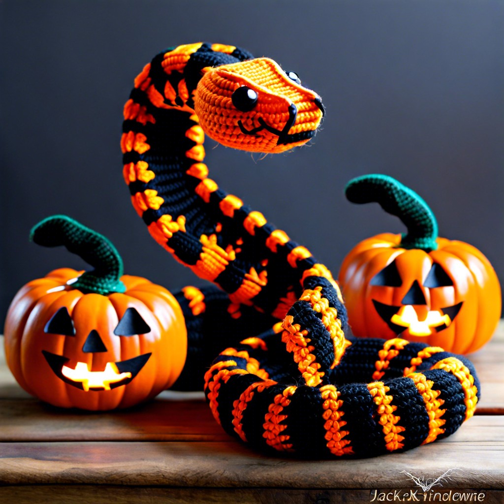 halloween snake with jack o lanterns