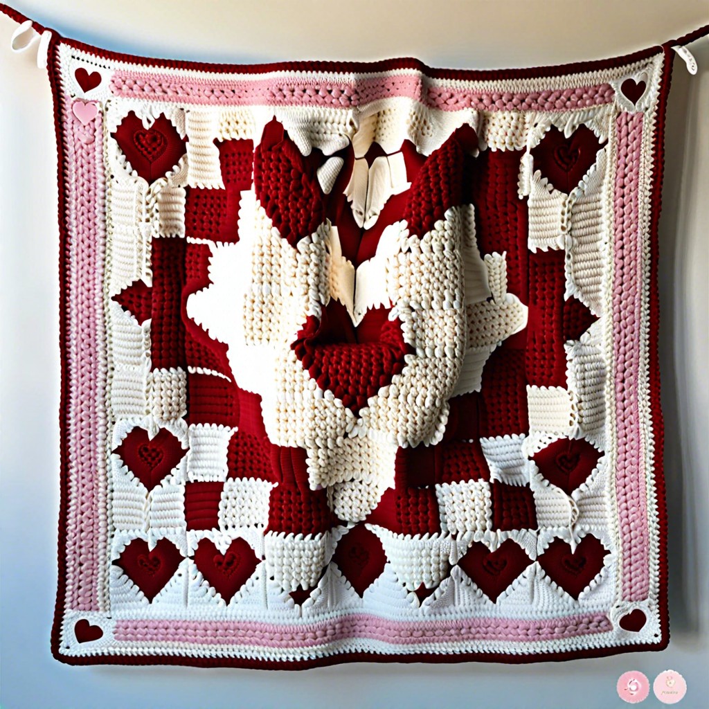 heart patterned quilt