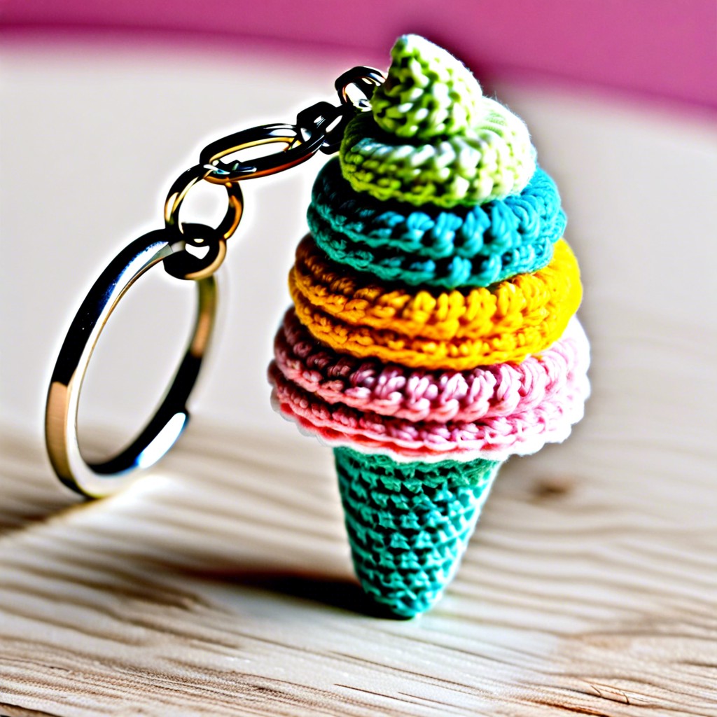 ice cream cone keychain