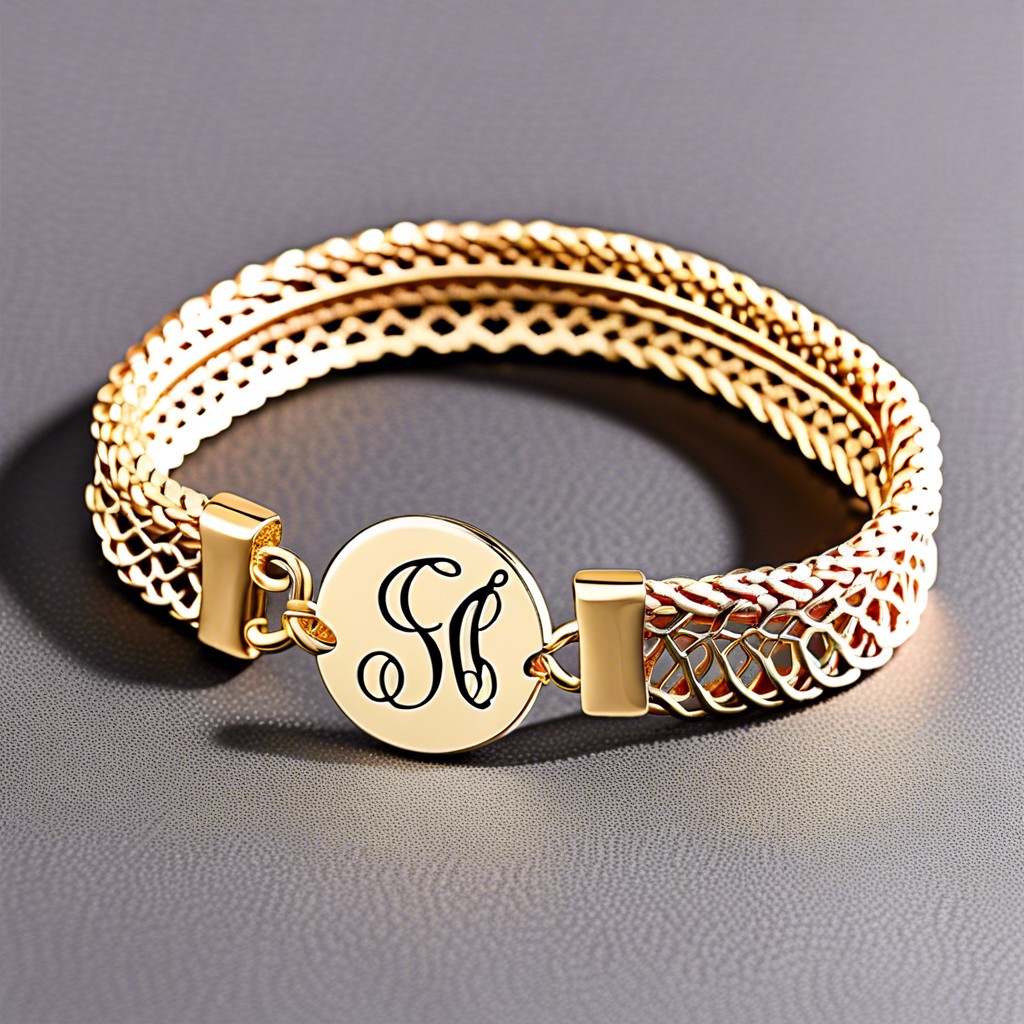 initials monogram bracelet